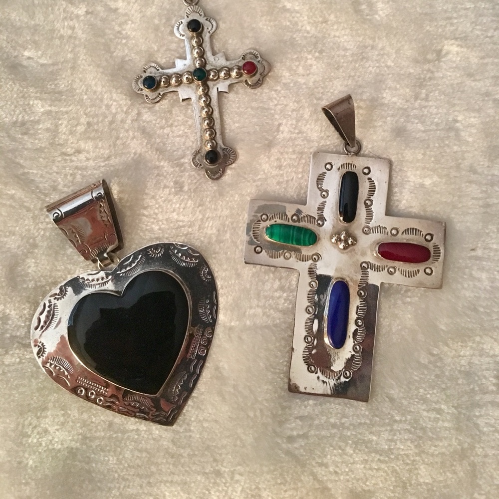 Sterling Silver Pendants Set of 4